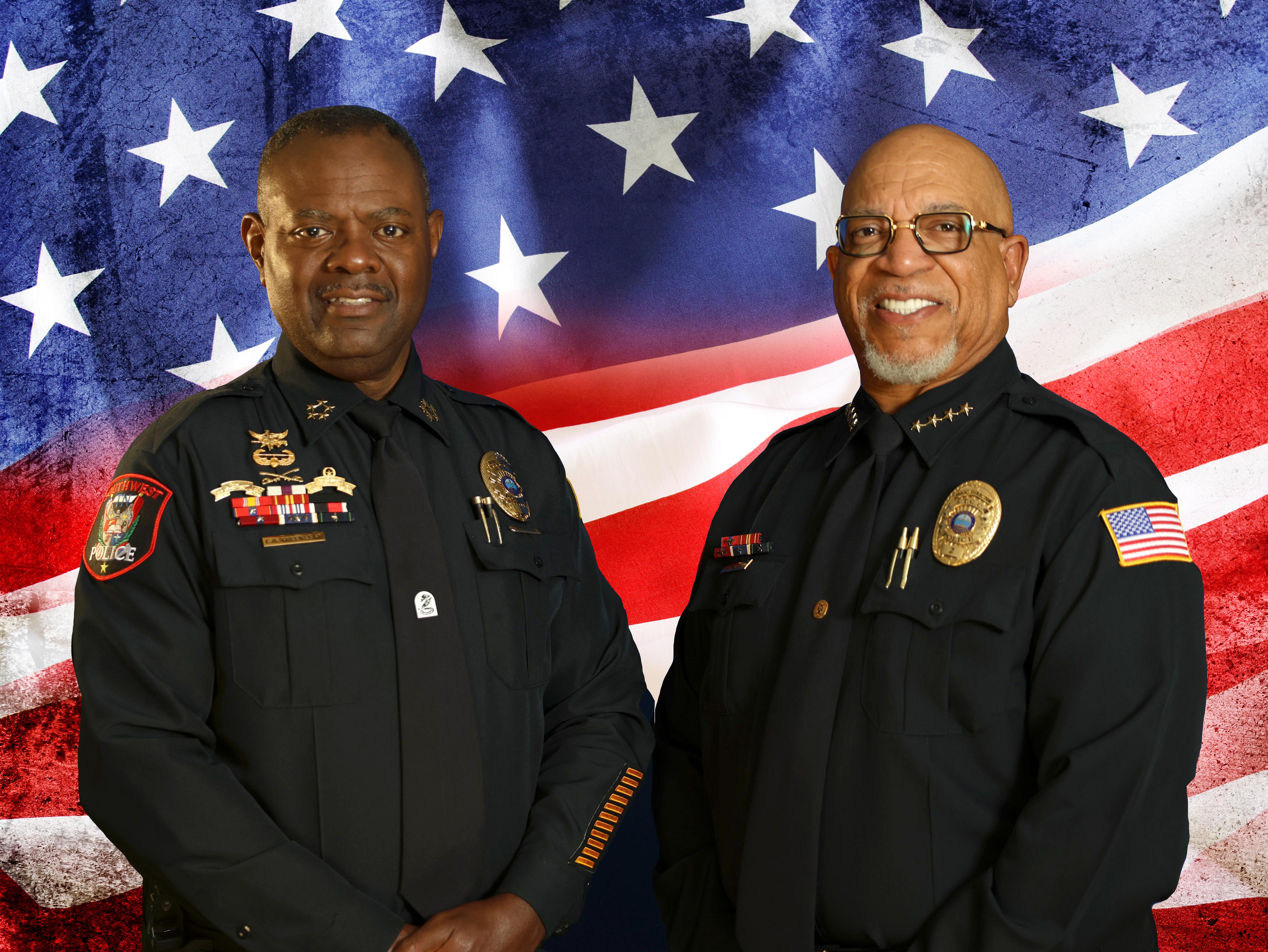 Asst. Director Greenleaf and John E. Mitchell Associate Director of Police Services/Public Safety