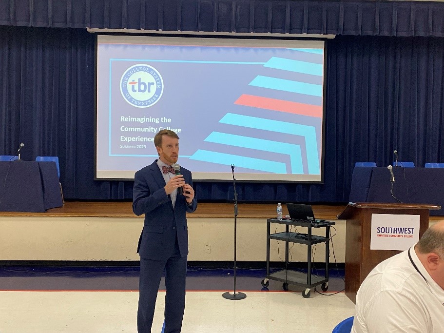 Tennessee Board of Regents Executive Vice Chancellor for Policy and Strategy Russ Deaton at the opening of Summer Institute 2023. 