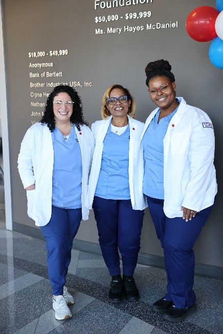 Nursing students recite the Nightingale Pledge at a White Coat Ceremony on Nov. 22, 2024.