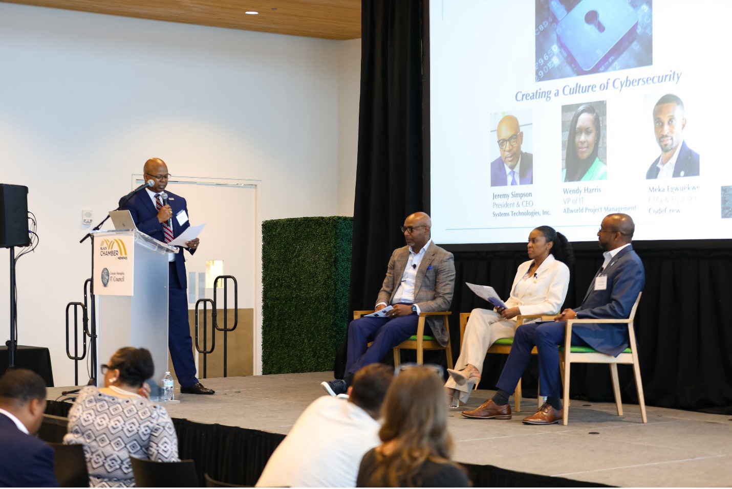 Dr. Michael D. Boyd, Executive Director of Strategic Initiatives, moderated the panel “Creating a Culture of Cybersecurity” and later joined the closing session to share key takeaways. 